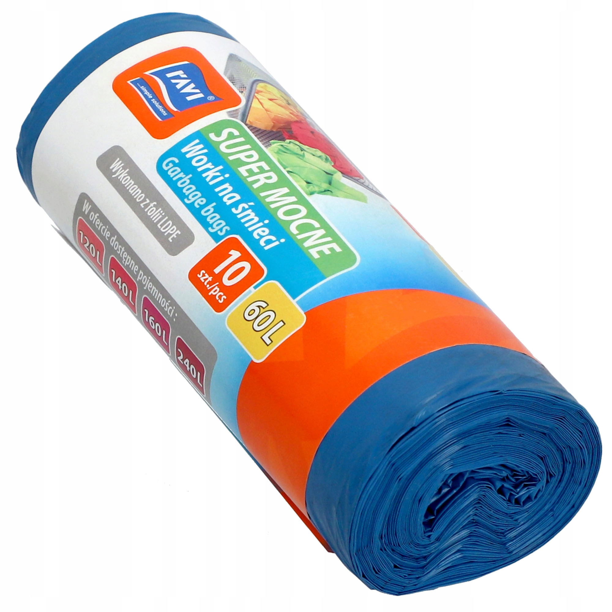 RAVI Worki na śm 60L 60x80cm LDPE Super Mocne 10sz