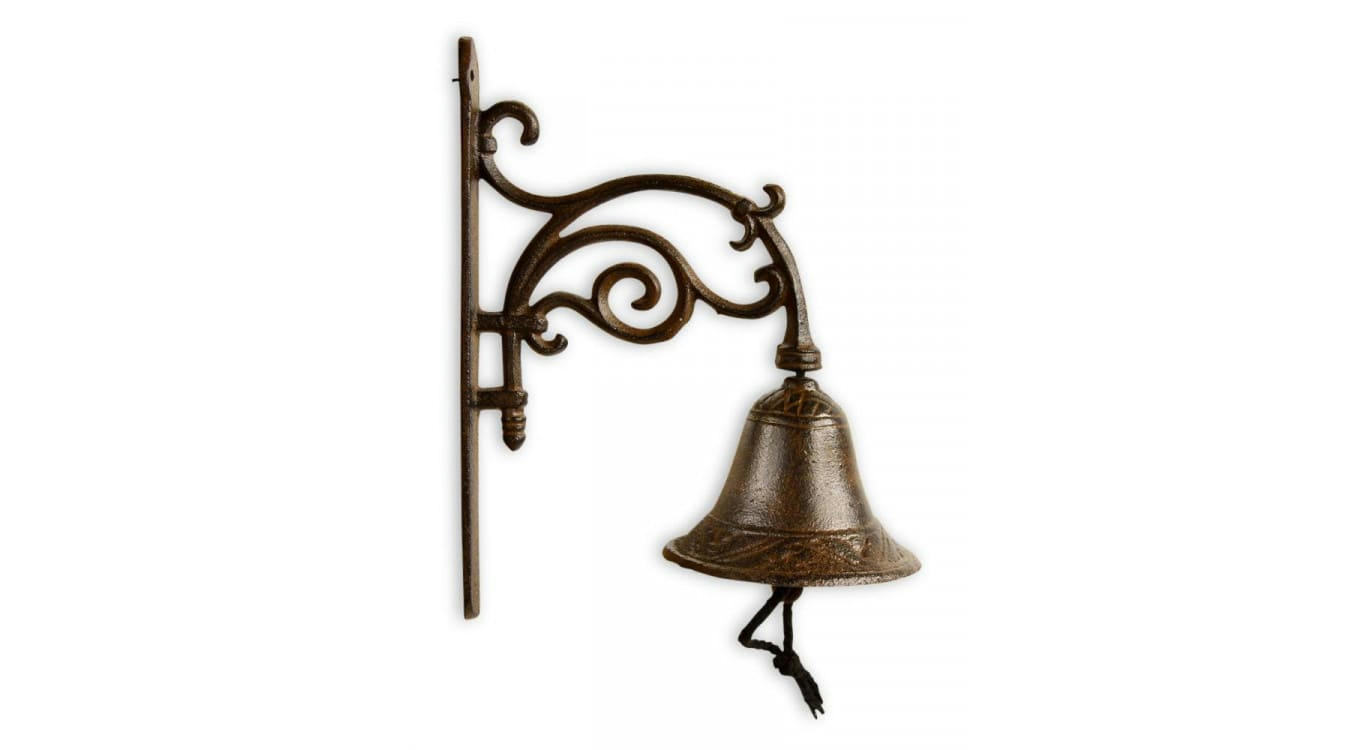 - Cloche Fonte Marron 20.5x11.5x25.5cm