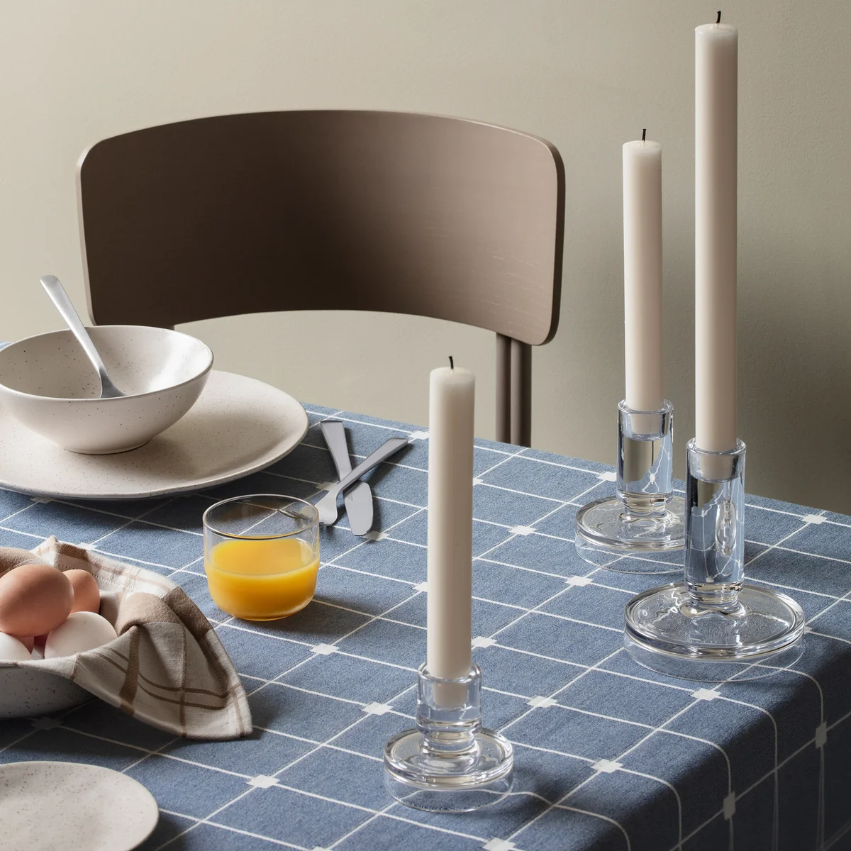 Broste Copenhagen - Tila Stoffserviette, maritime blue / off-white