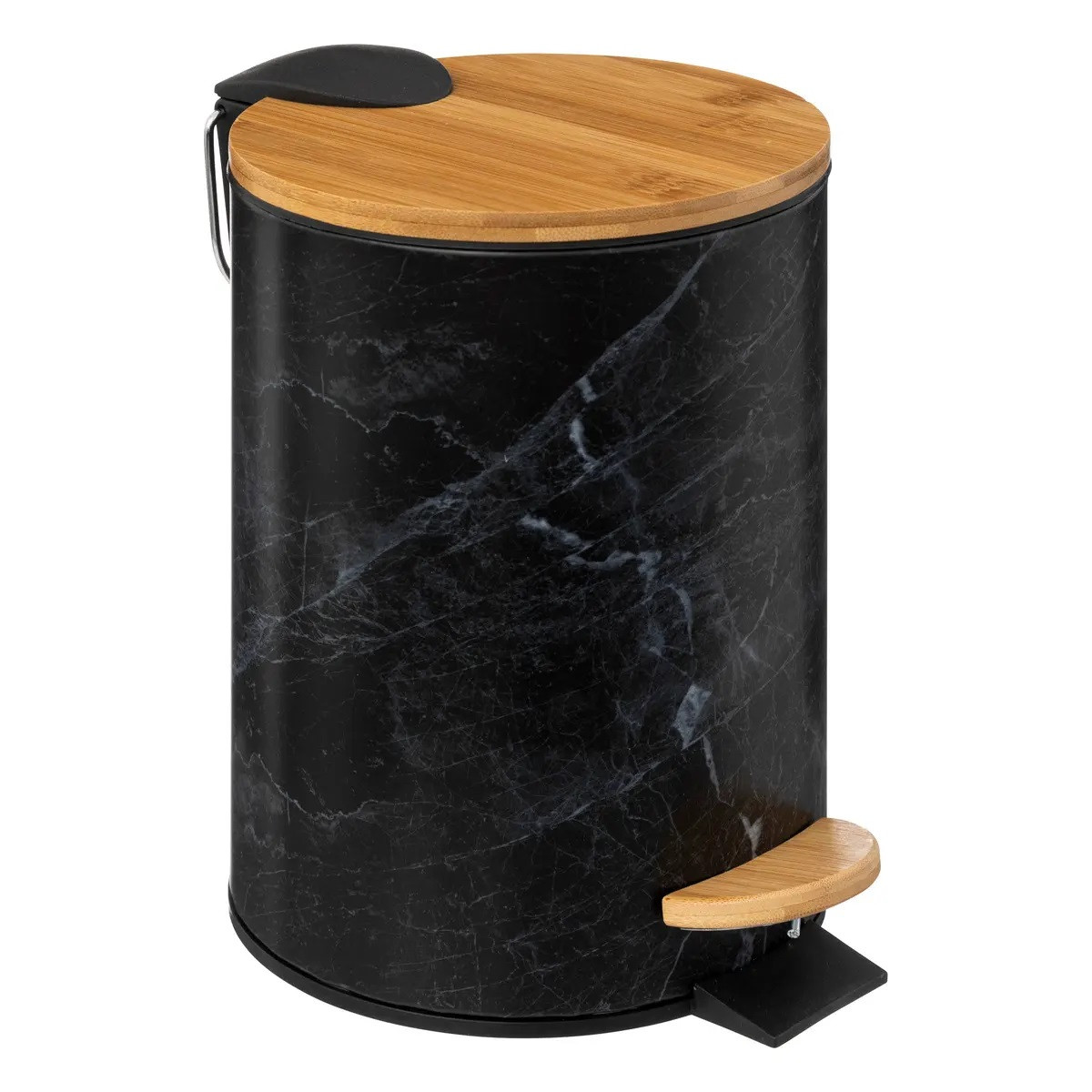 Kosz na śmieci Lea Black 3 L Czarny do łazienki