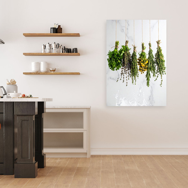 Obraz do kuchni jadalni baru, Zioła przyprawy rośliny 20x30