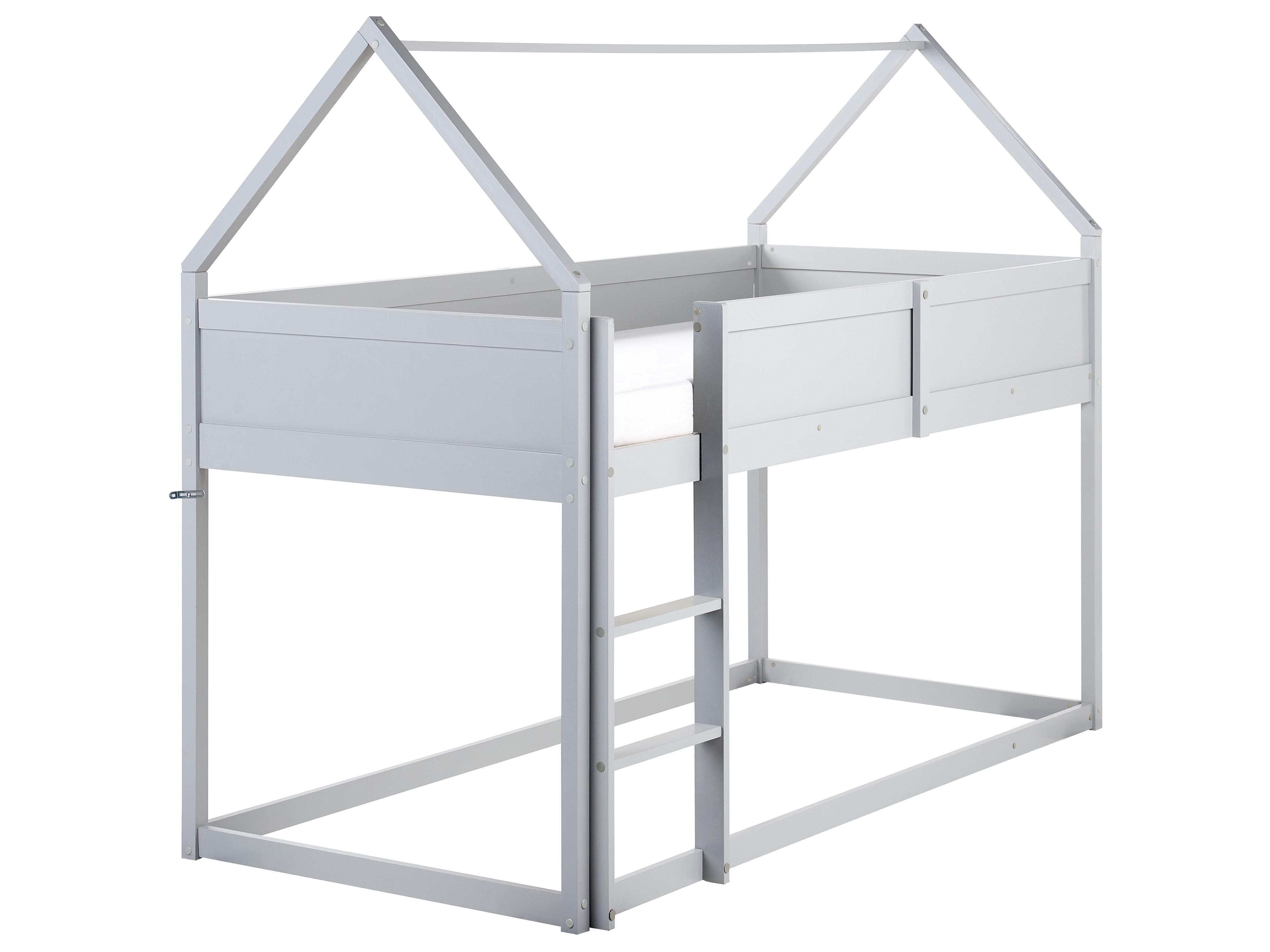 Mid Sleeper Bed House Pine Wood DIENNE 90 x 200 cm (EU Single) Grey