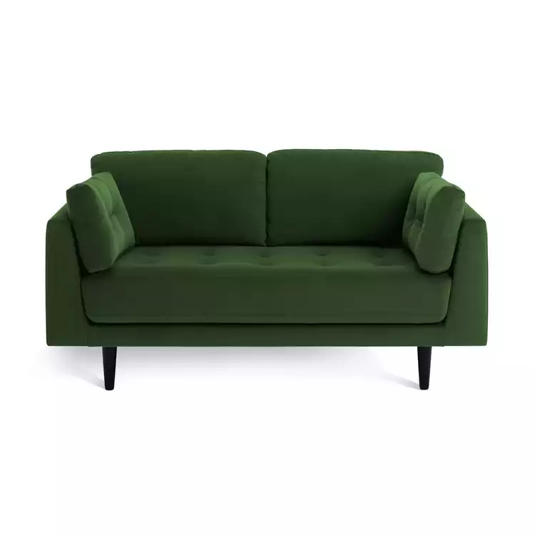 Habitat Kleo Fabric 2 Seater Sofa - Forest Green