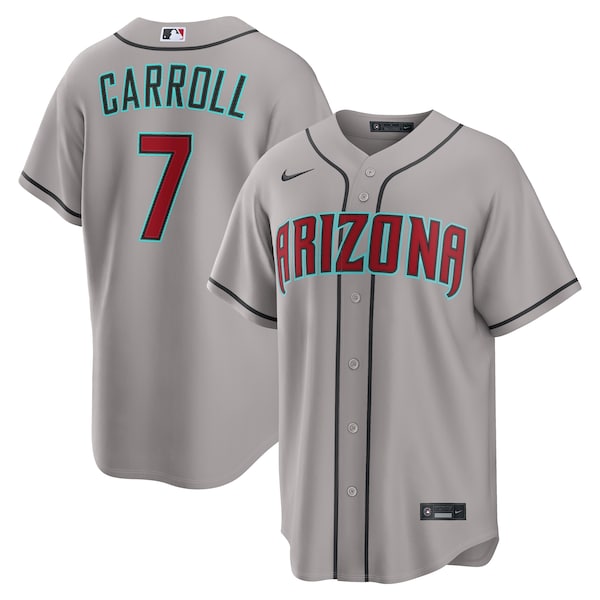 Corbin Carroll Arizona Diamondbacks Nike Road Replica Jersey - Gray/Black/Crimson