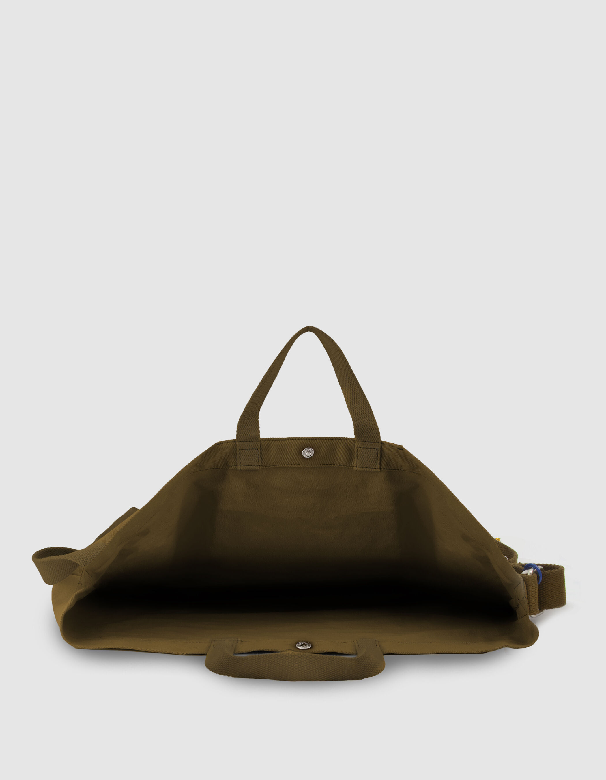 Sac totebag vert toile broderie Femme
