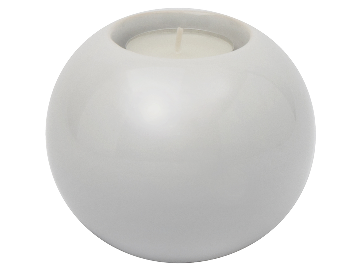 Świecznik ceramiczny 8 cm biały