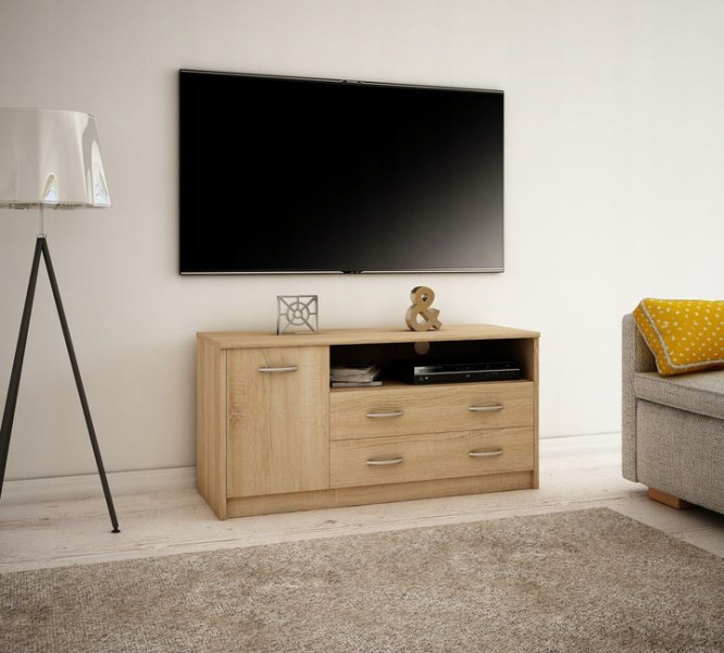 Szafka Rtv, komoda, Julia, 110x41x55 cm, dąb sonoma, mat