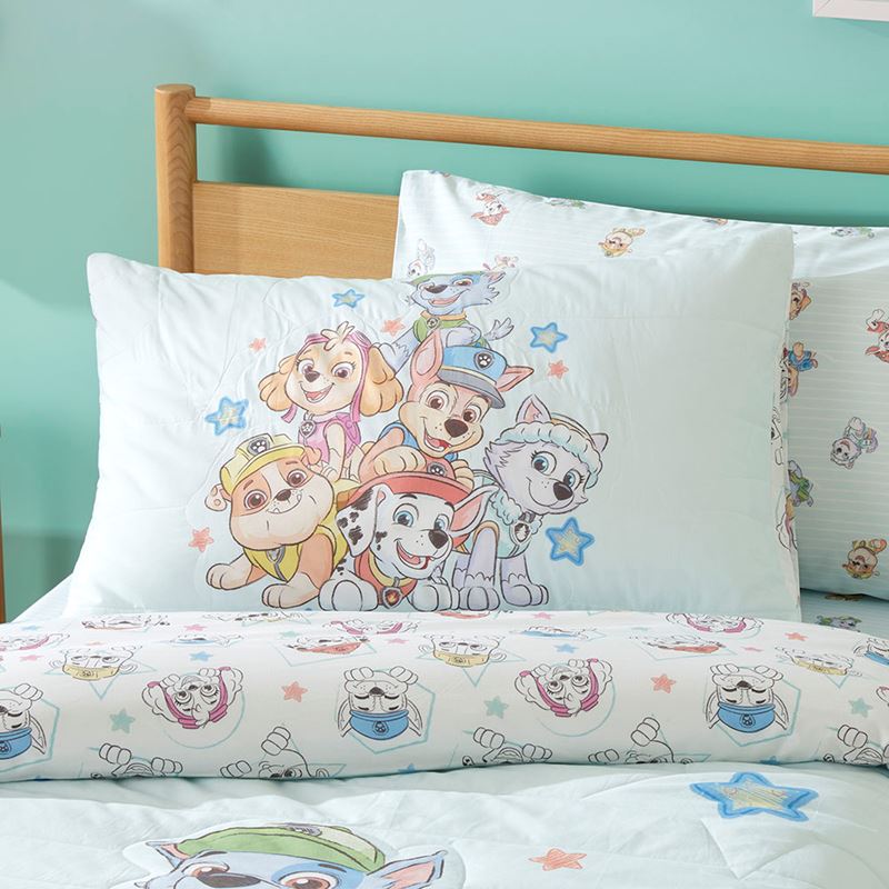 Paw Patrol Pals Ice Blue Quilted Quilt Cover Set