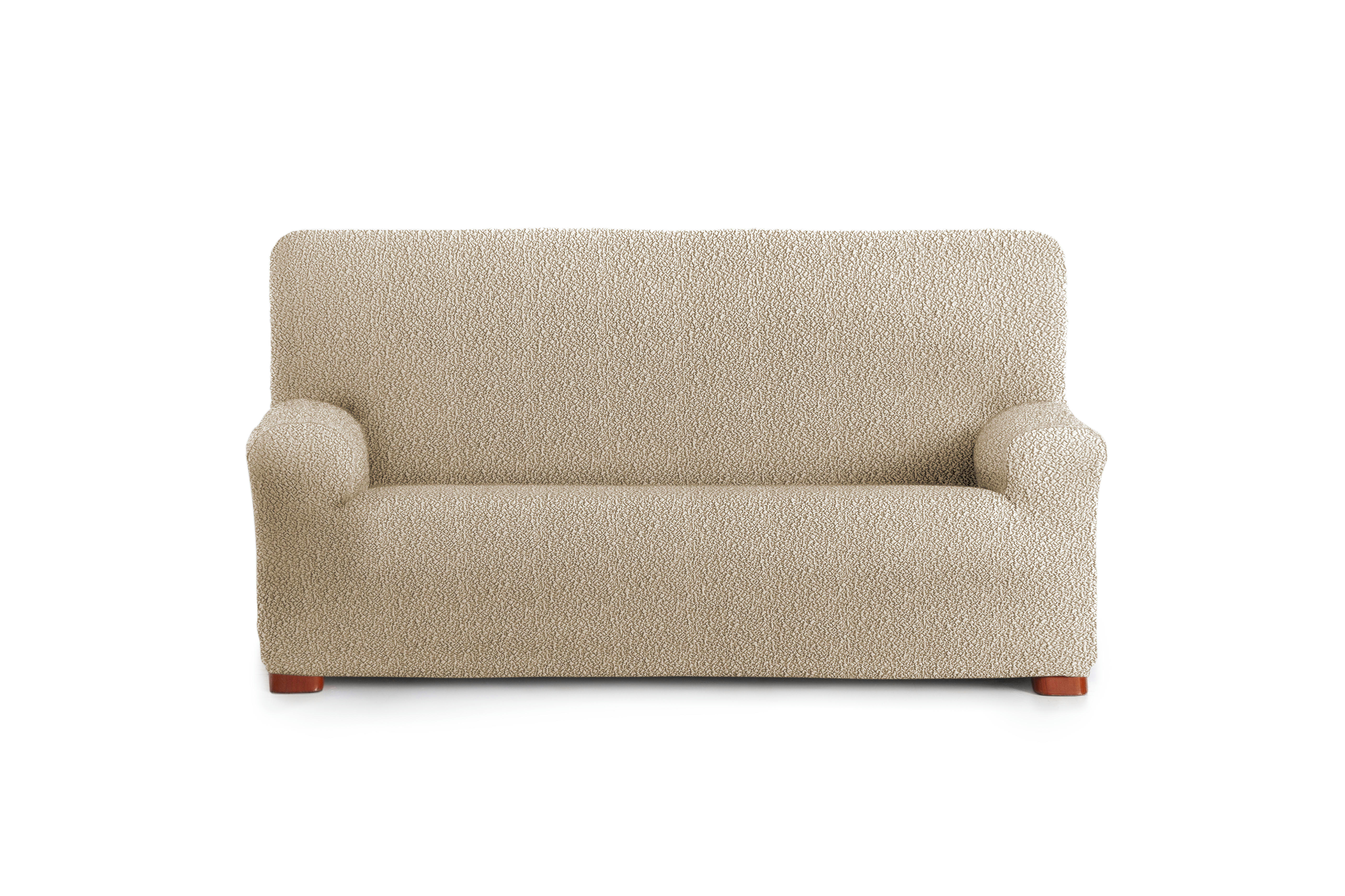 EYSA - Housse de canapé 4 places extensible beige 210 - 290 cm
