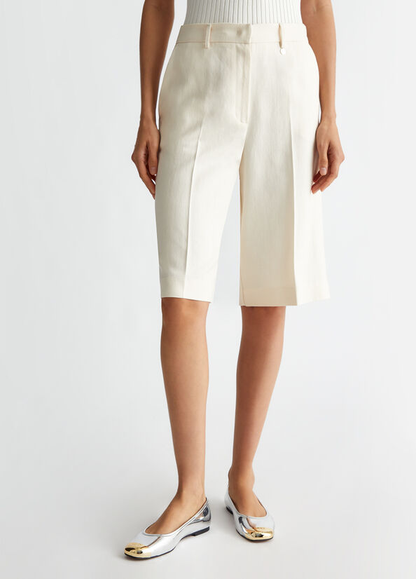 Bermuda in tessuto fiammato