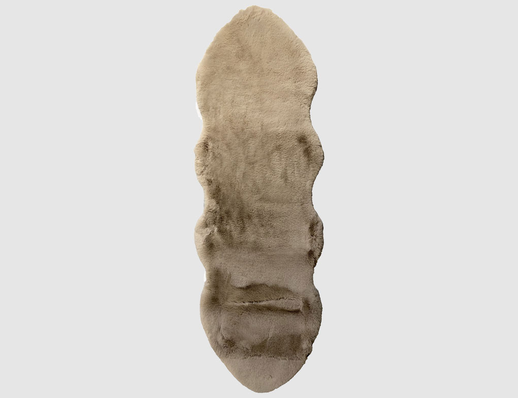 Kunstschaffell Beige 55x160cm