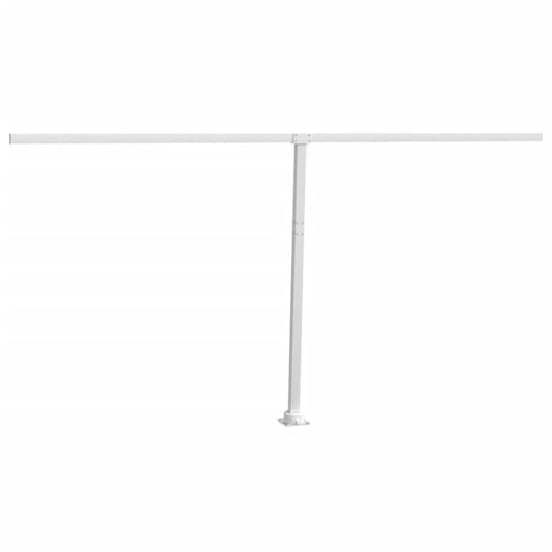 NNEVL Awning Post Set White 450x245 cm Iron