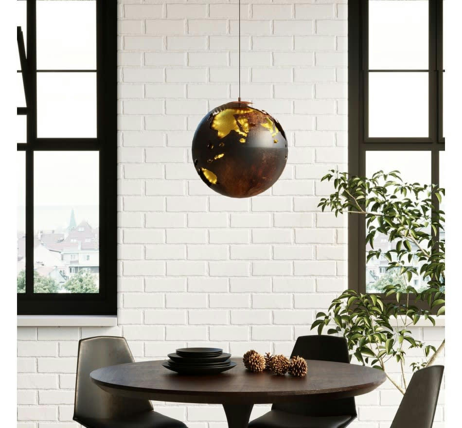 INVITATION - Table à manger 6 personnes ronde noyer et noire D120