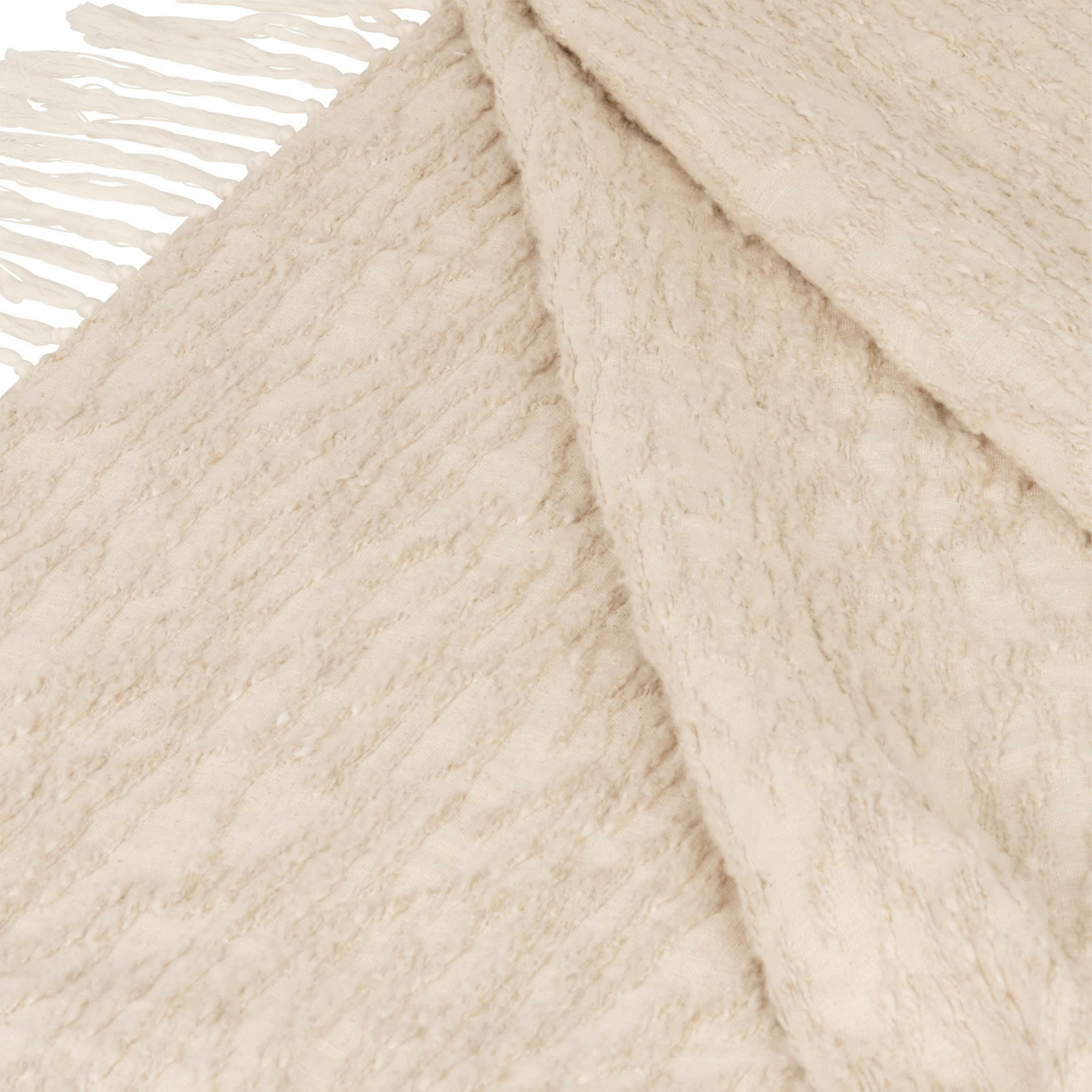 HAMIT - Plaid tissé jacquard gris 170x125