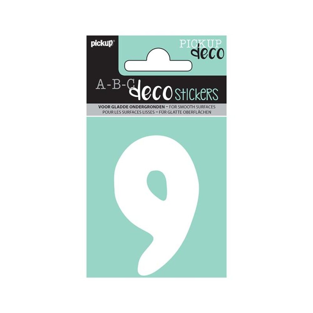 NUMMER PICKUP ABC DECO EMMA 9 70 MM HVIT