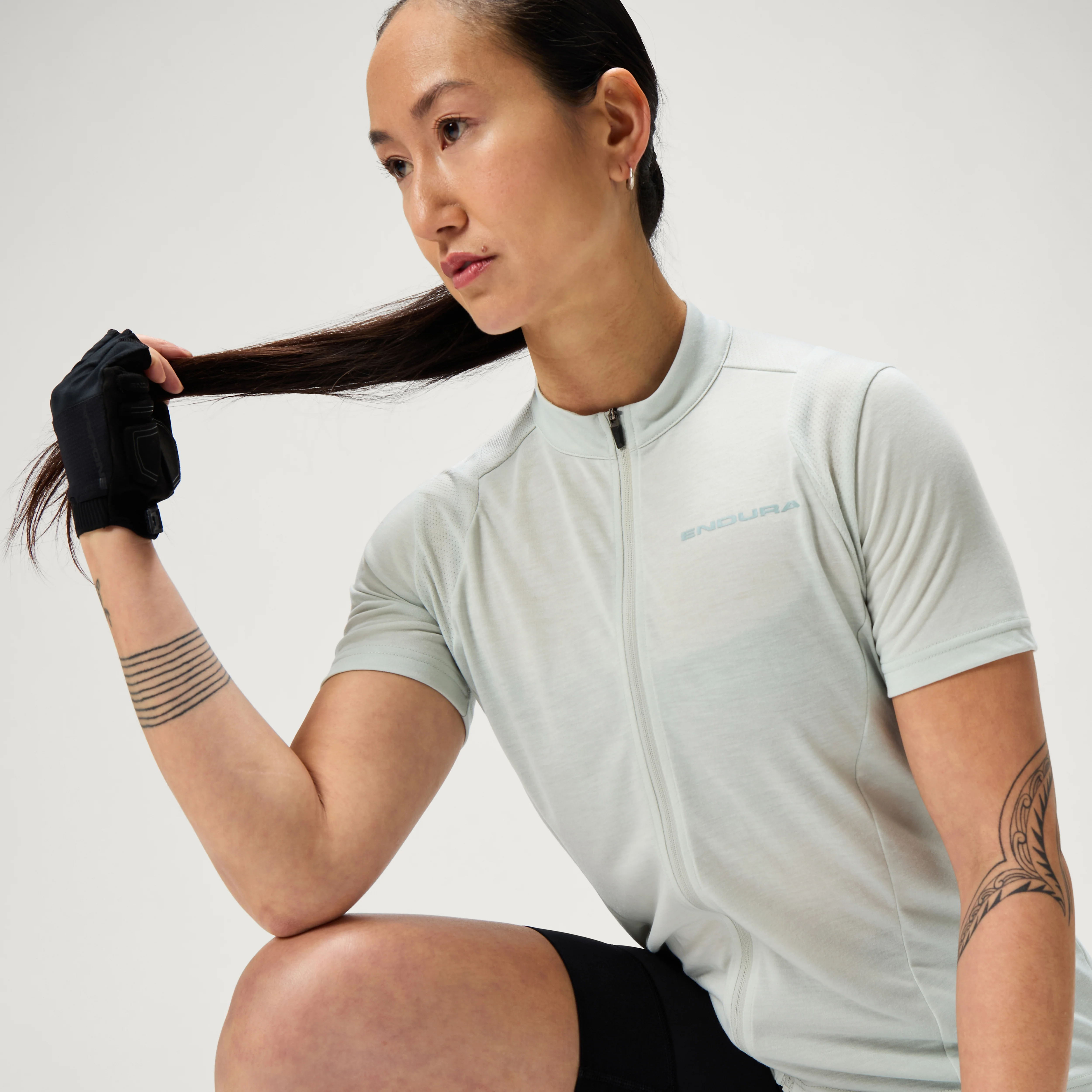 Women's Loop S/S Zipped Jersey - Mains Grey