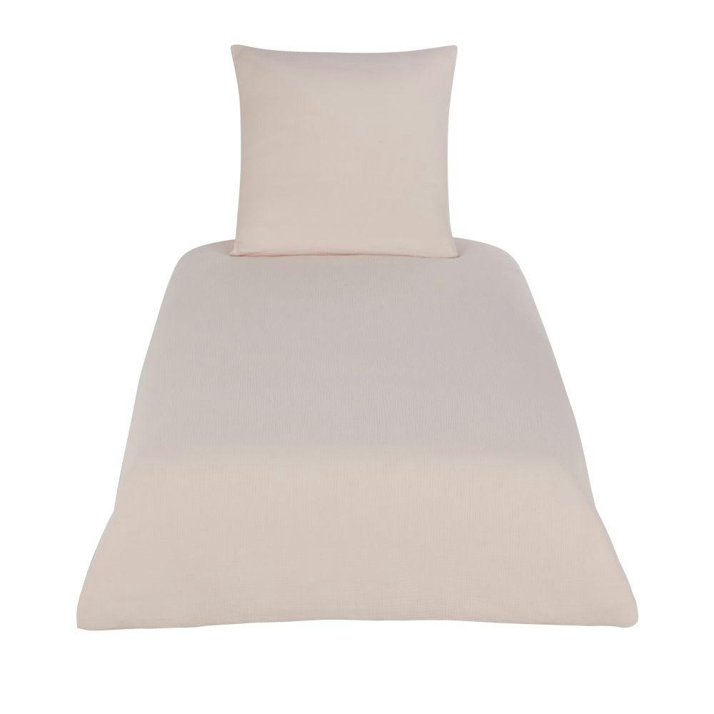 - Parure de lit enfant en coton biologique écru, 140x200