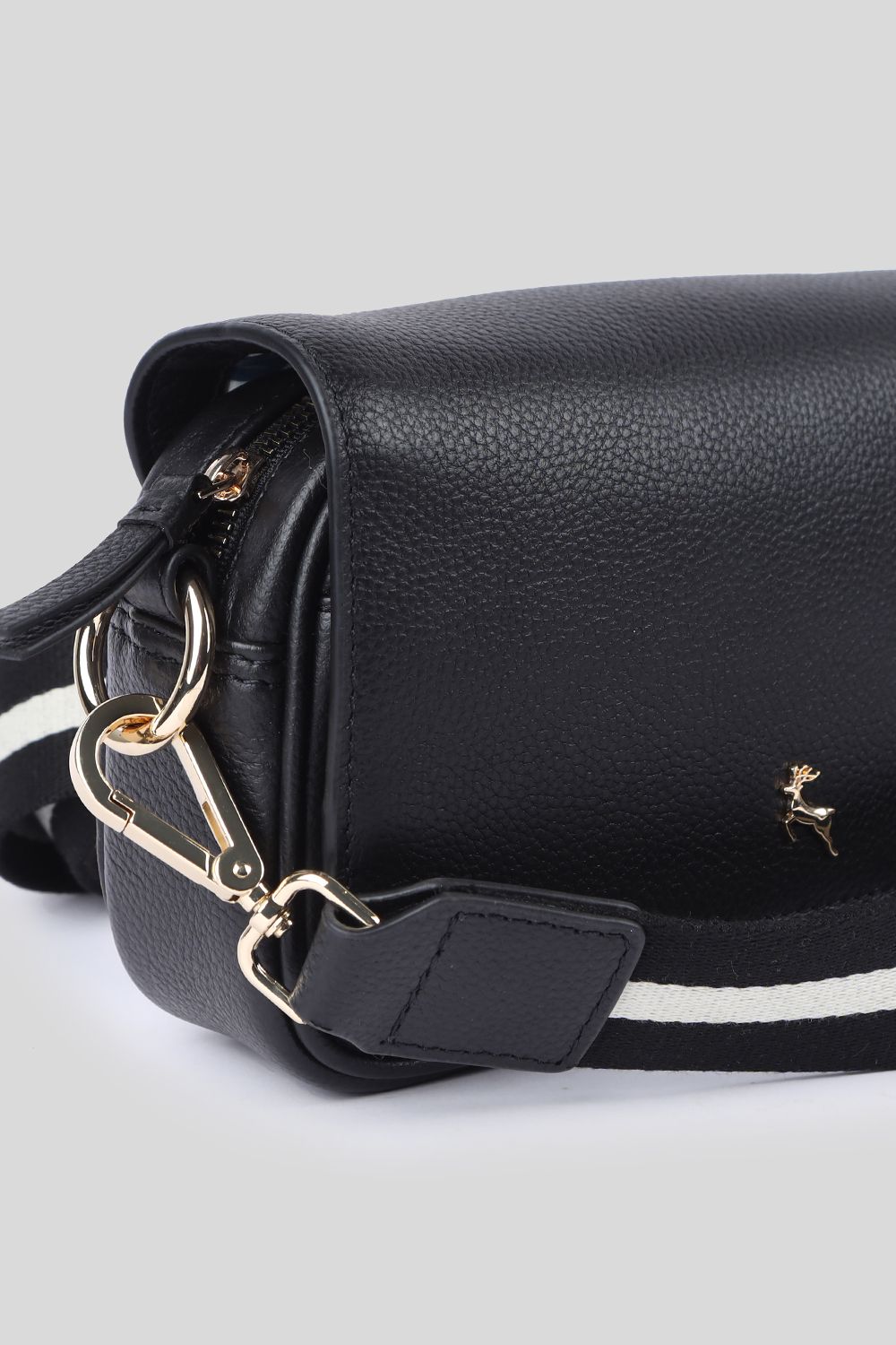 Ashwood Leather Eleganza Milano' Real Leather Flapover Crossbody Bag