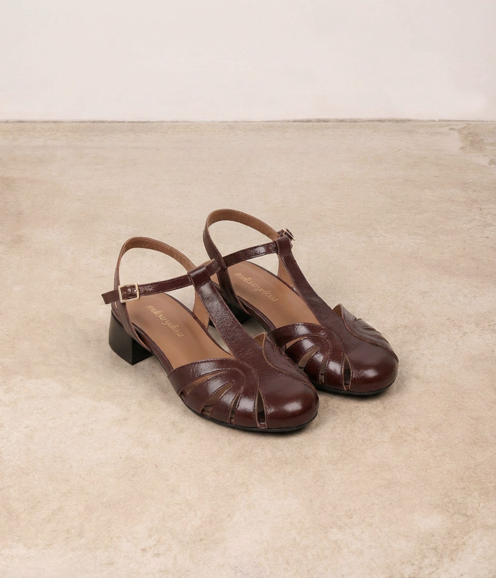 Sandales vernies chocolat Perry