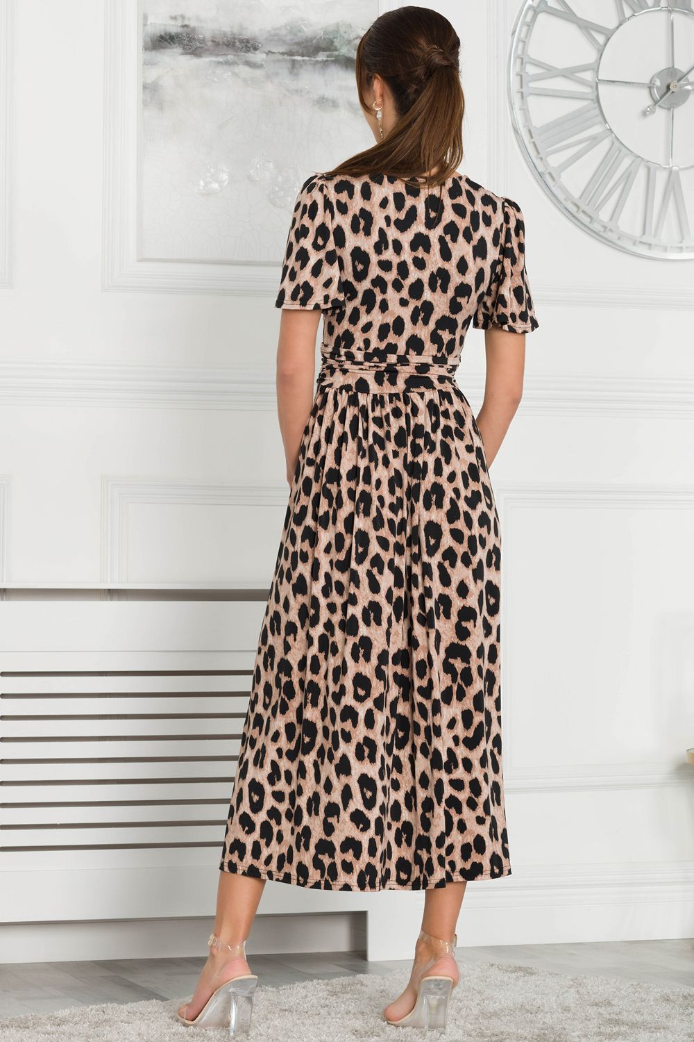 Jolie Moi Quaya Animal Print Jersey Maxi Dress