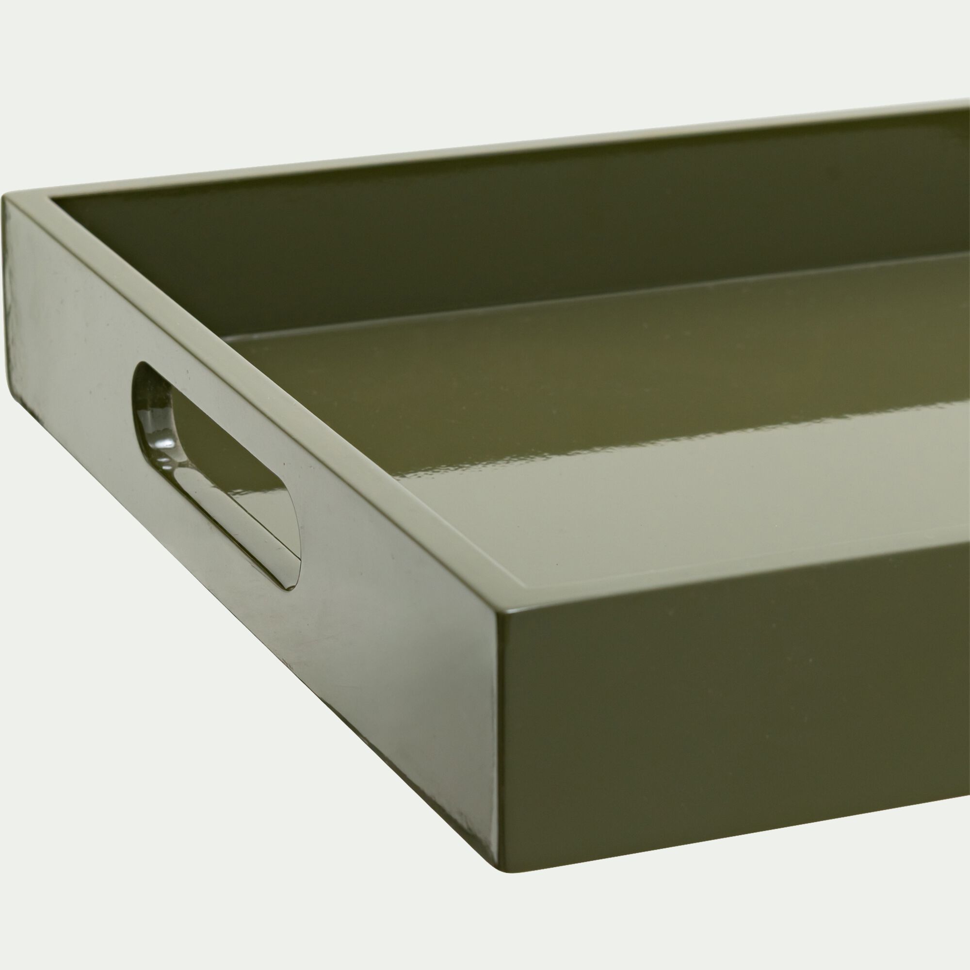 SILK - Plateau rectangulaire 40,3x30,5cm - vert mousse
