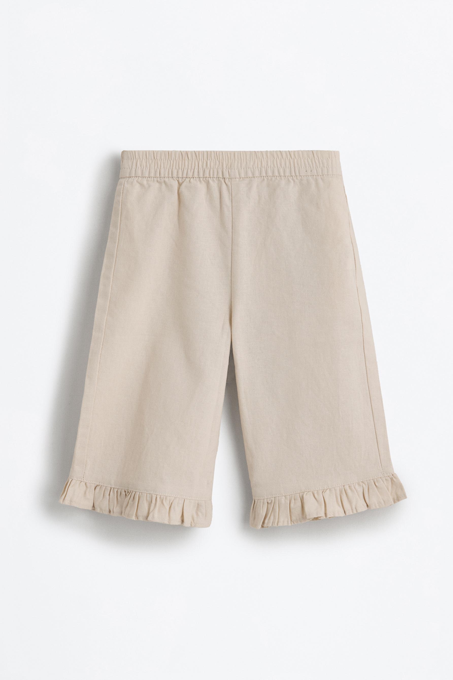 Pantalón lino - algodón volante