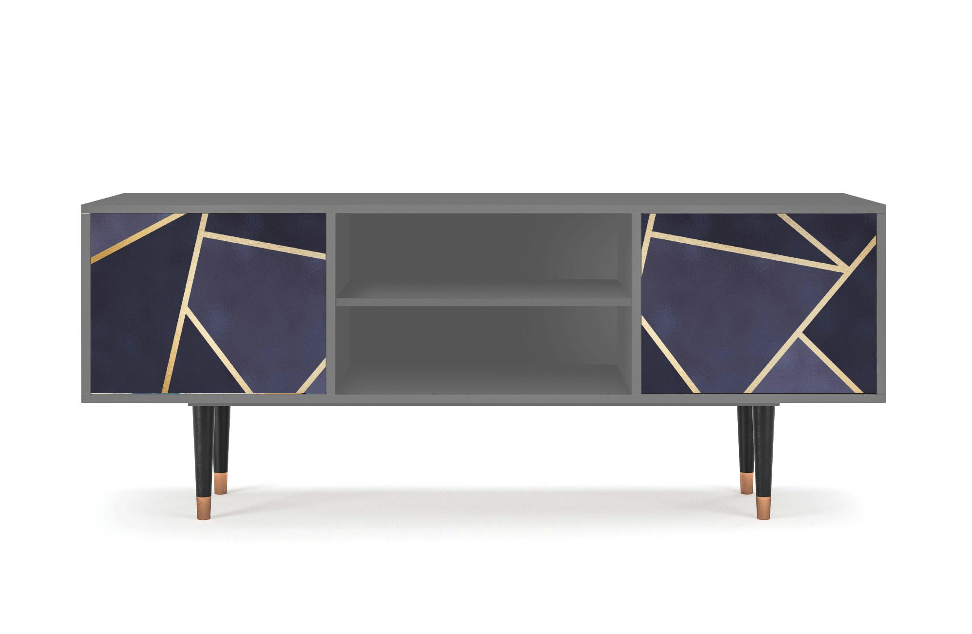 THE AMETHYST - Meuble TV  bleu 2 portes L 170 cm