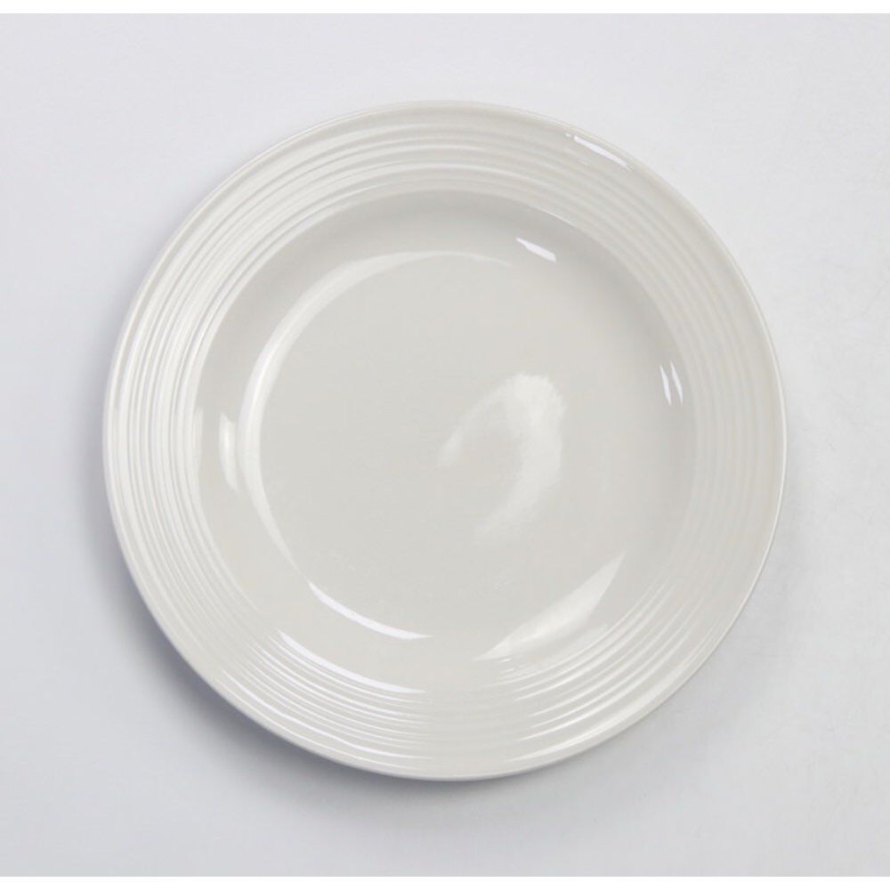Prato de sobremesa branco PURE em porcelana 19cm