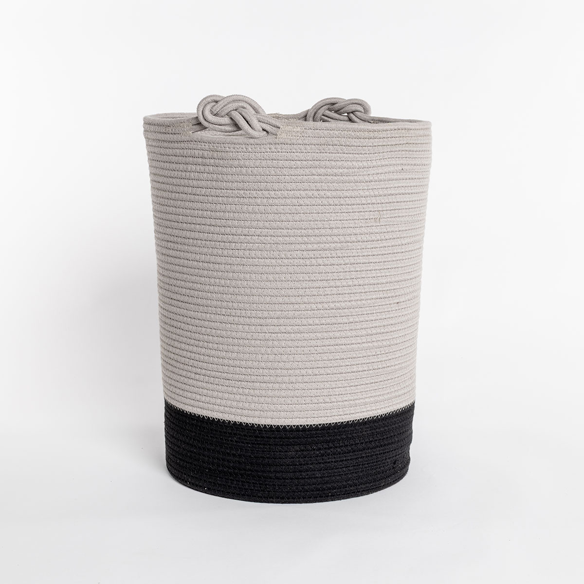 Cesto de roupa wc bege em algodão 37x50cm