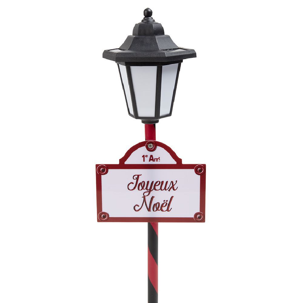 Lanterne lumineuse à planter solaire H75cm effet flamme vascillante