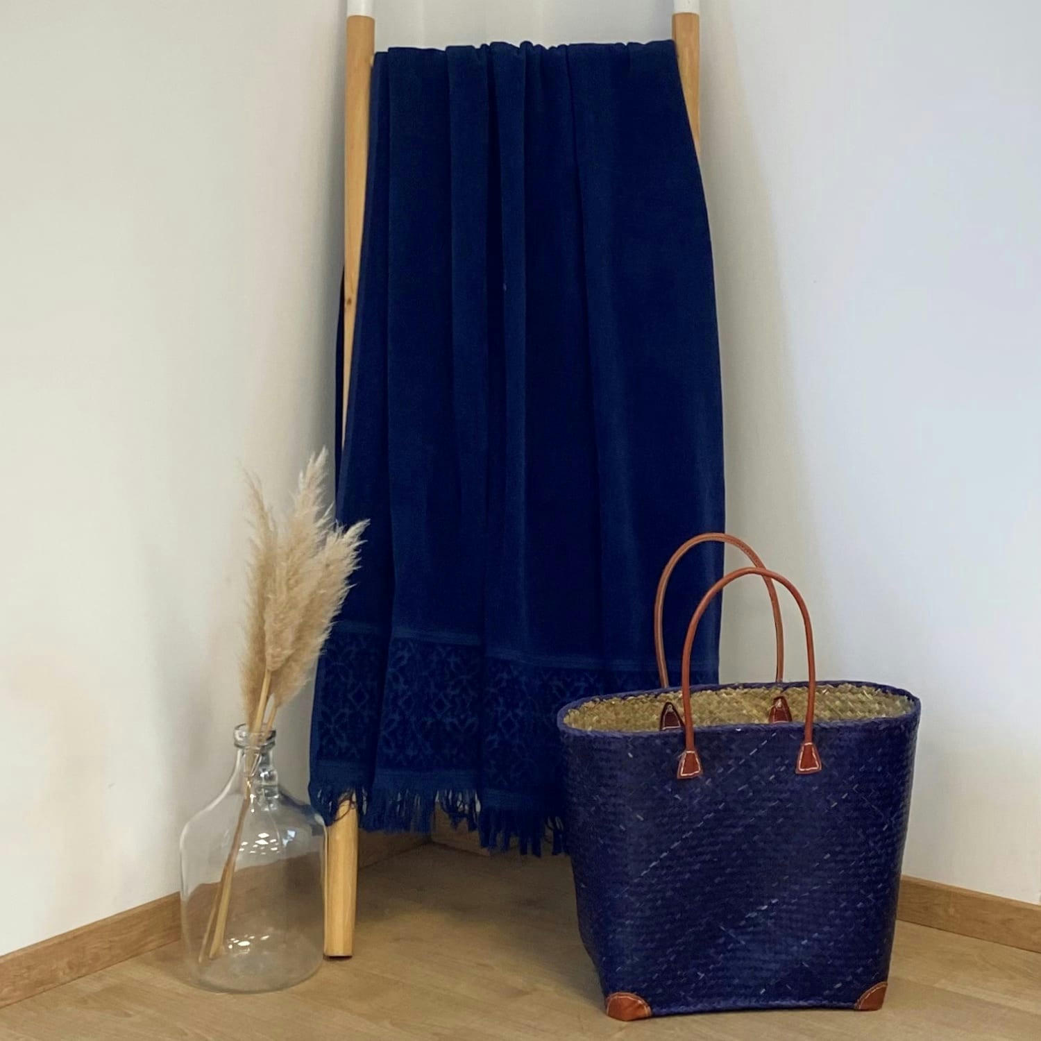 EPONGE VELOURS UNIE - Serviette de bain éponge velours 