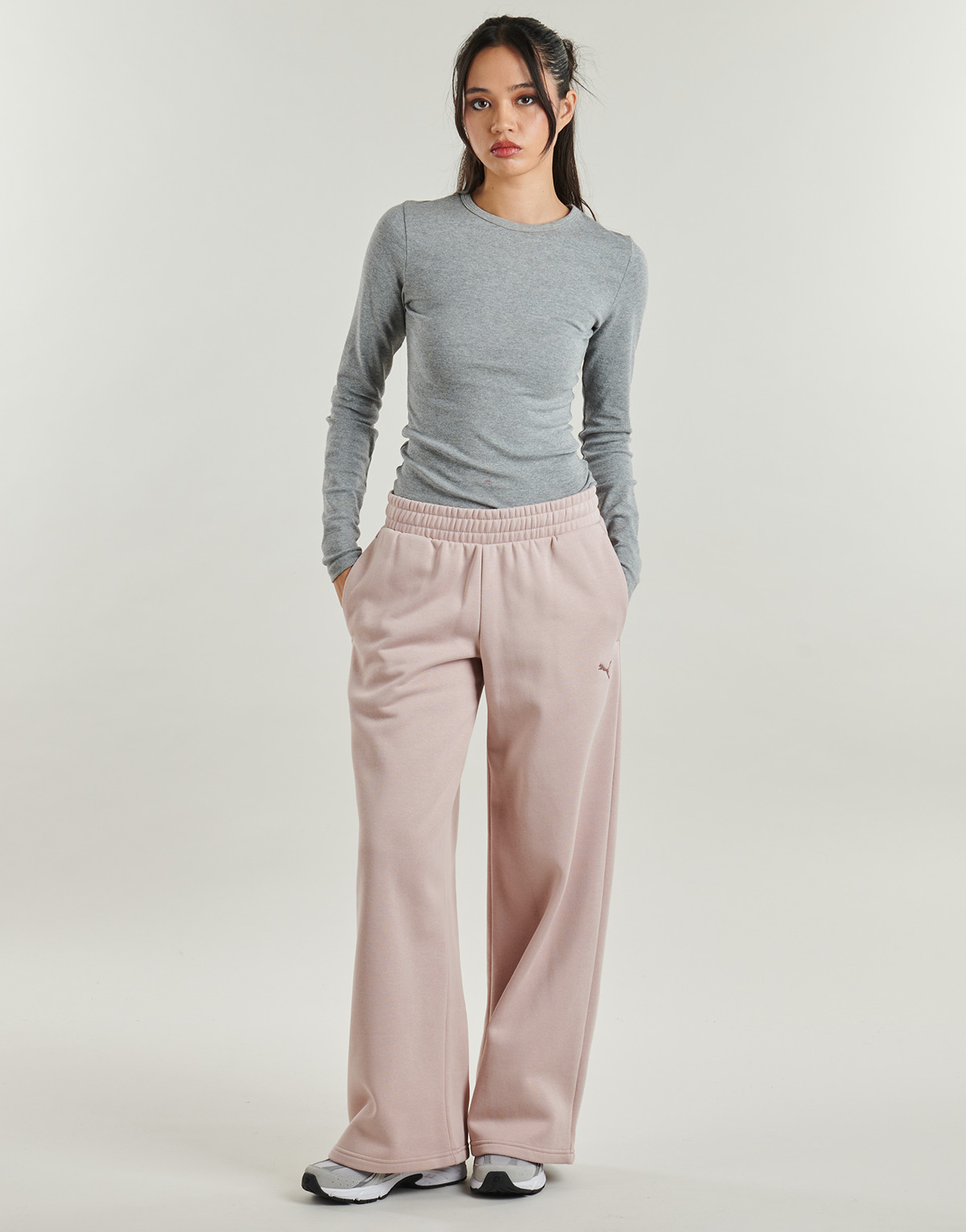 Puma - ESS Cat Comfort Wide Leg Pants FL op - Pink