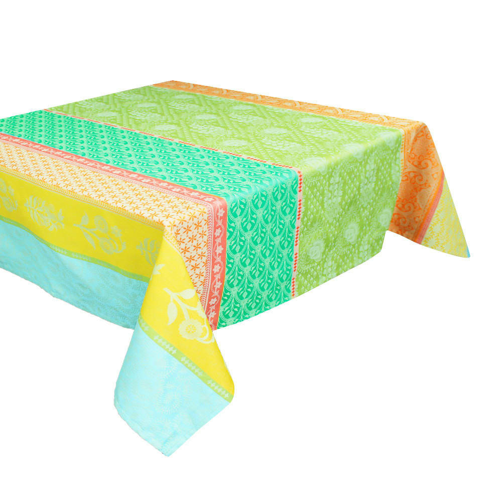 MILLE SARIS KERALA - Nappe carrée  pur coton multicolore 155x155 cm