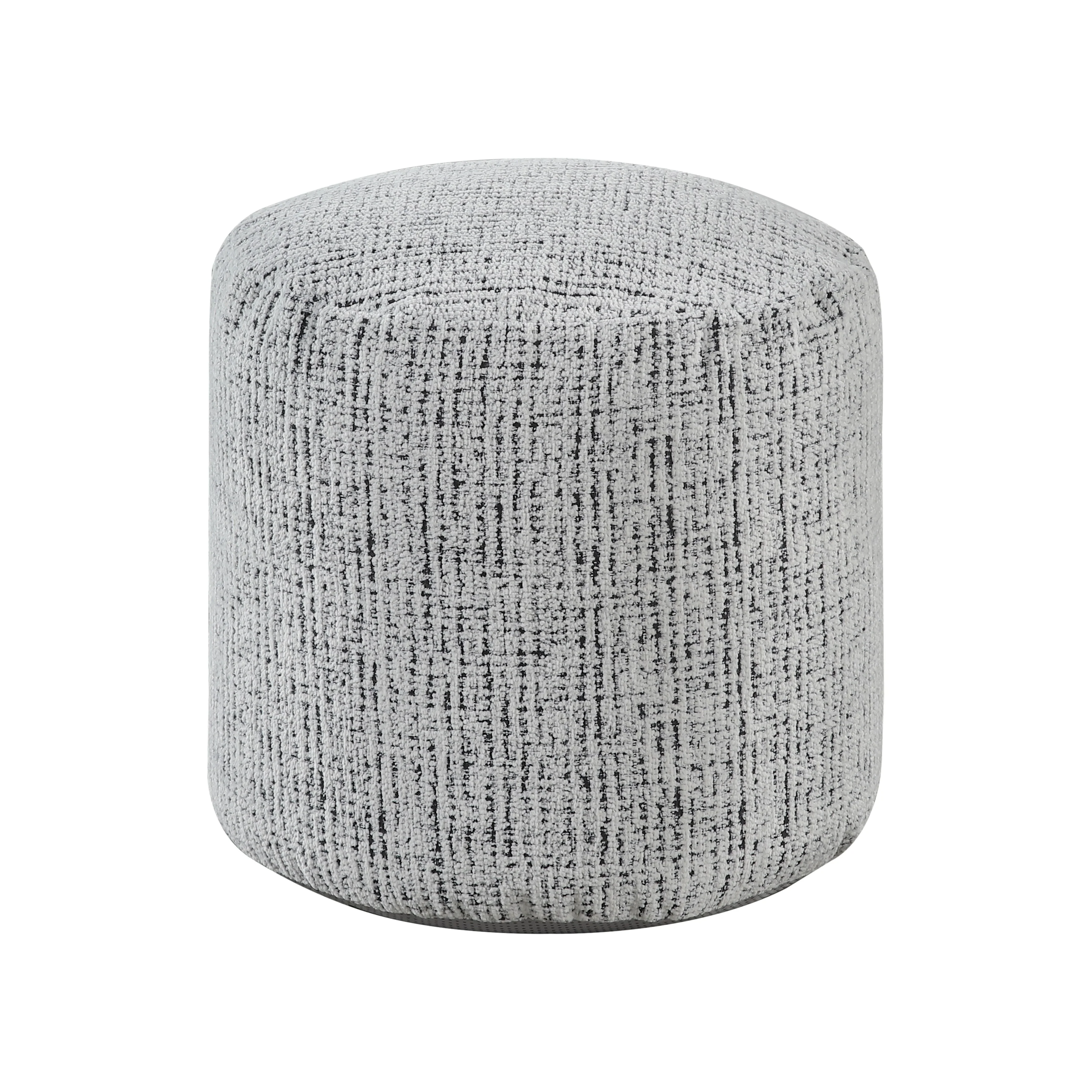Ossela Fabric Round Pouf
