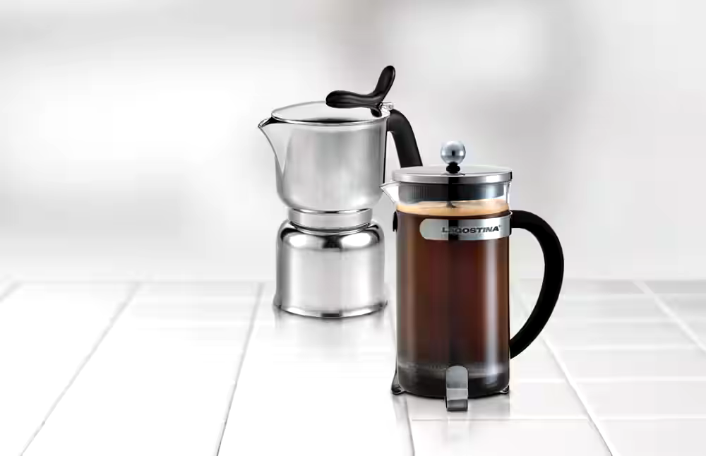 Lagostina 8 Cup Glass and Stainless Steel French Press Coffee Maker