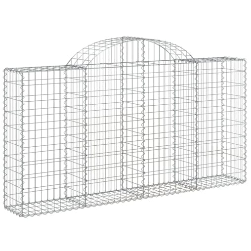 NNEVL Arched Gabion Baskets 6 pcs 200x30x100/120 cm Galvanised Iron