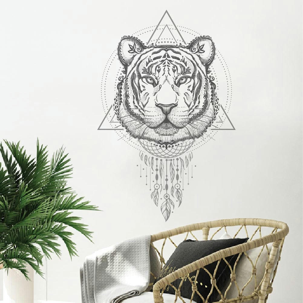BOHO TIGRE - Décoration adhésive murale tigre 50x70cm