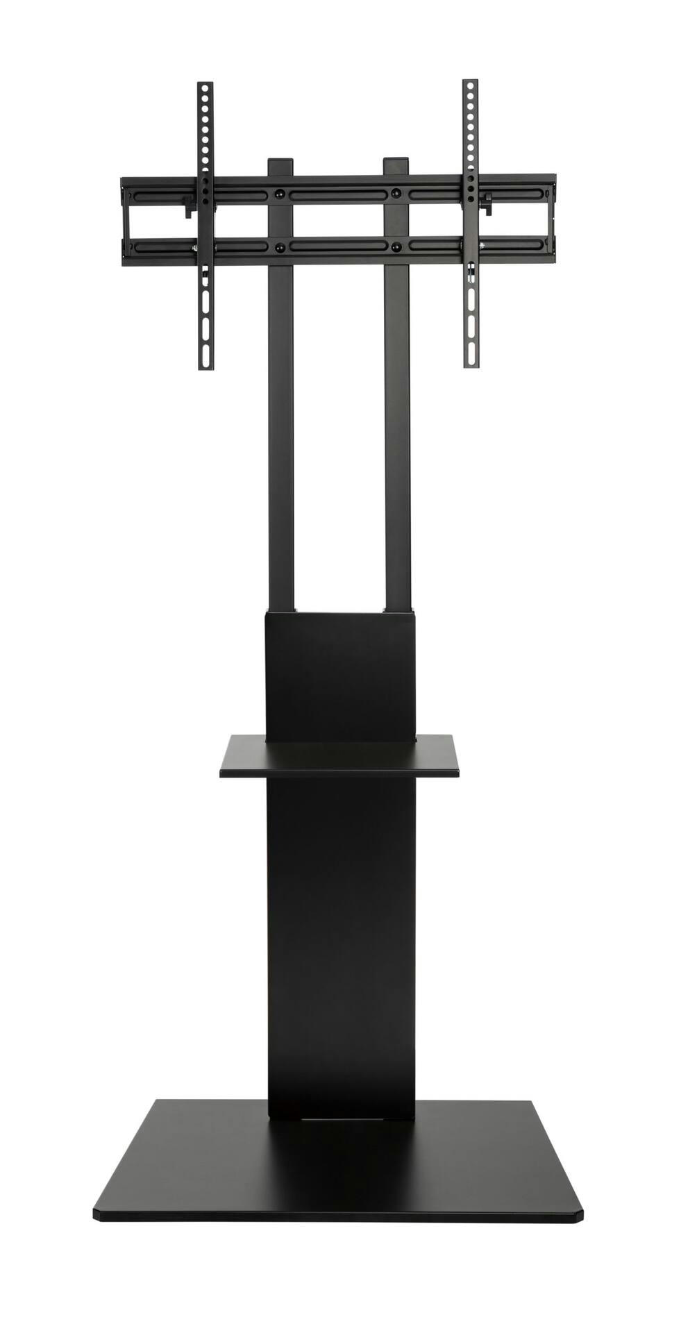 TygerClaw LCD84116G TV Floor Stand with Equipment Shelf, Black, 37-in to 70-in