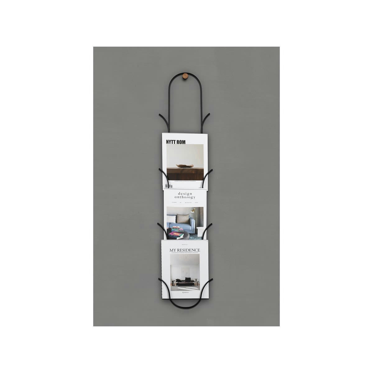 LIVING - Support mural en fer noir