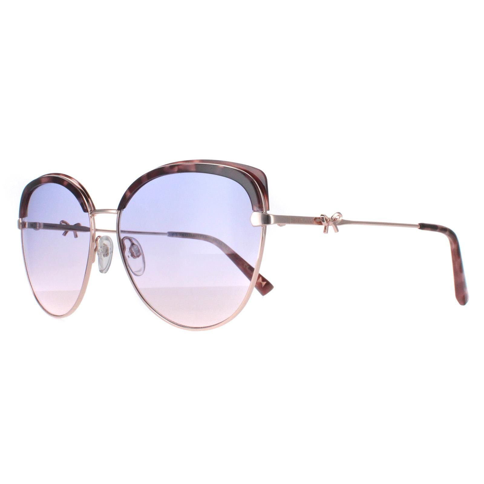 Ted Baker Cat Eye Rose Gold Tortoise Purple Pink Gradient TB1661 Tama