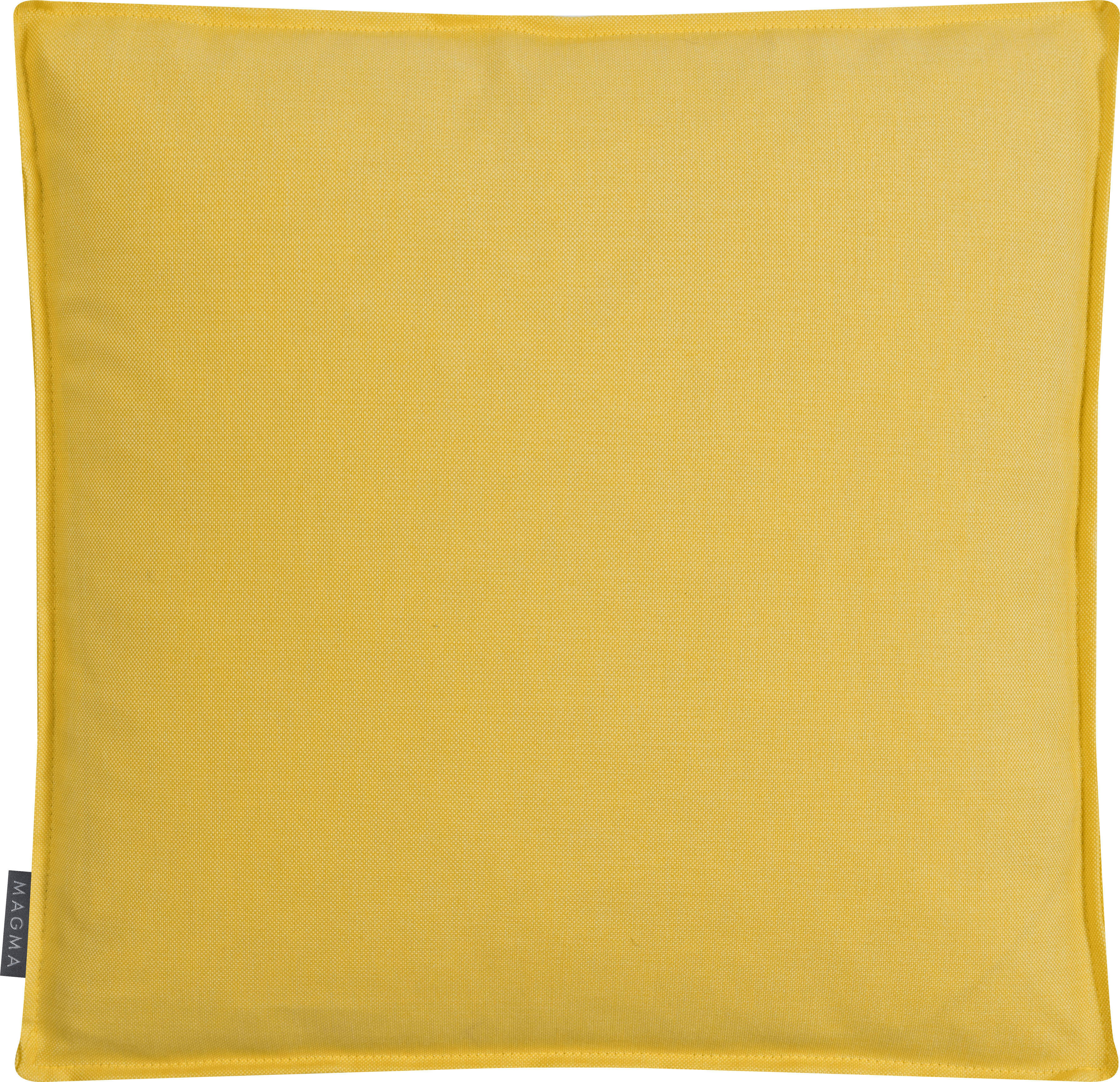 CAPRI - Housse de coussin "box" pour assise jaune uni- 40x40x5
