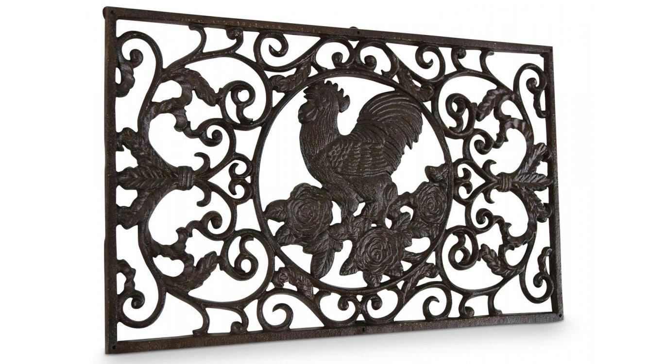 - Paillasson Rectangulaire Fonte Marron 64x39x2cm