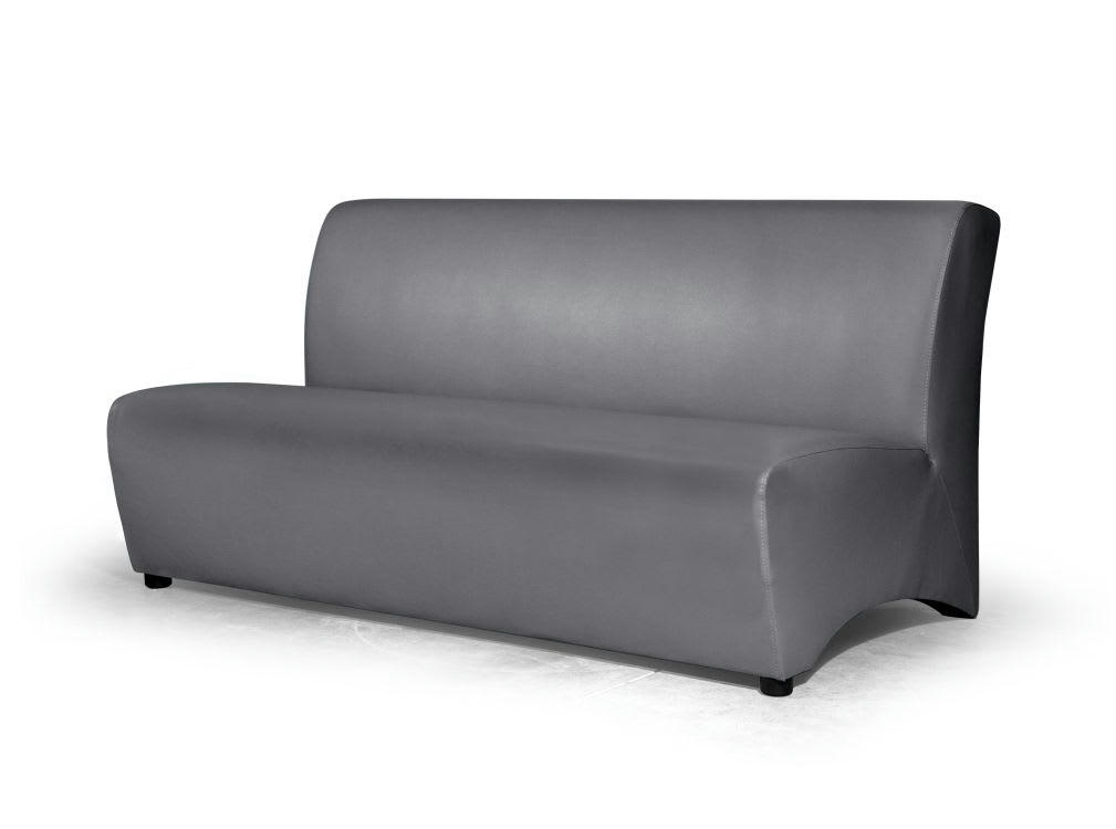 KIMBERLY - Canapé 3 places en velours - Gris