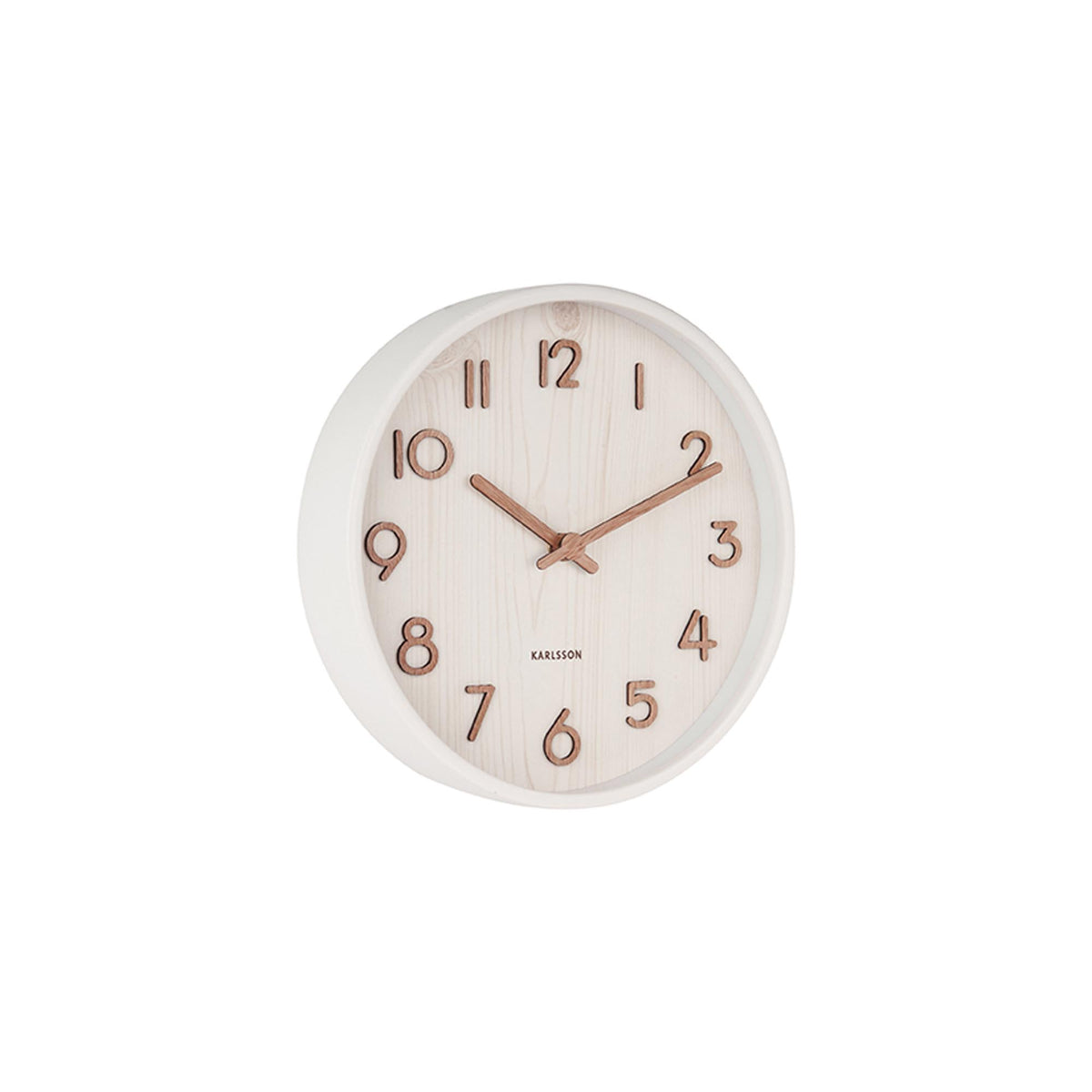 Karlsson wandklok Pure - wit - Ø22cm