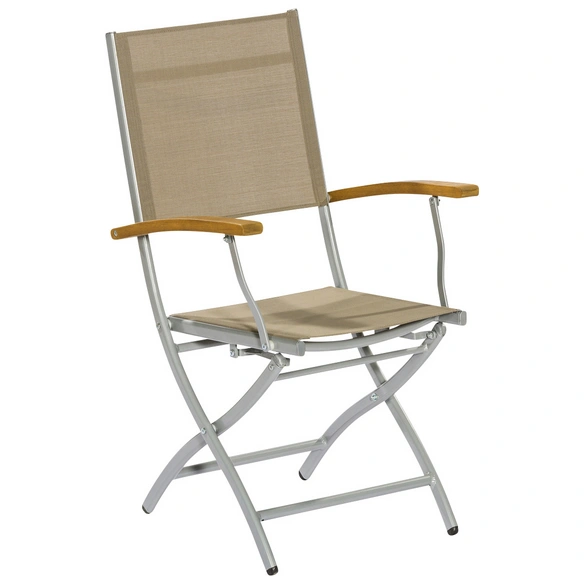 Klappsessel »Naxos«, BxHxT: 57 x 92 x 60 cm, Aluminium/Akazienholz/Textil