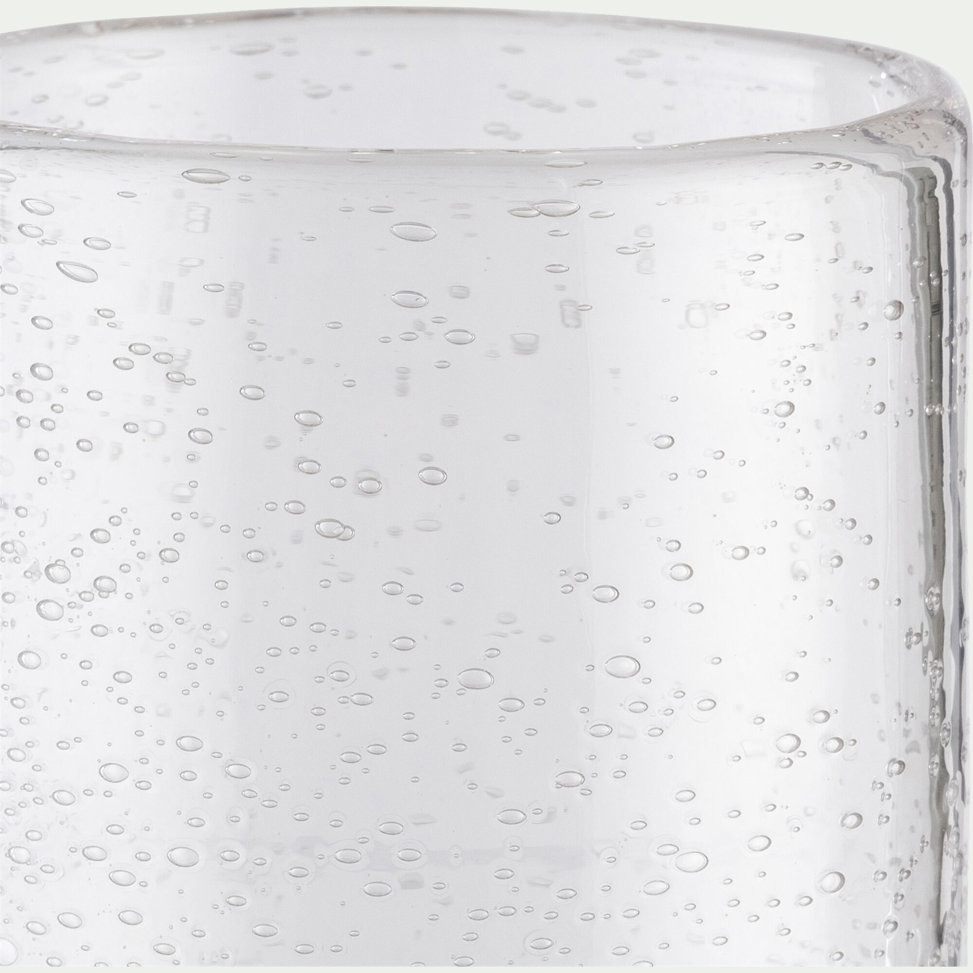 GOULADO - Verre à pied en verre bullé 25cl - transparent
