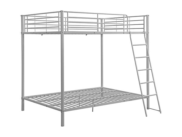 Lits superposés 2 x 140 x 190 cm - Argent - GEMINI III