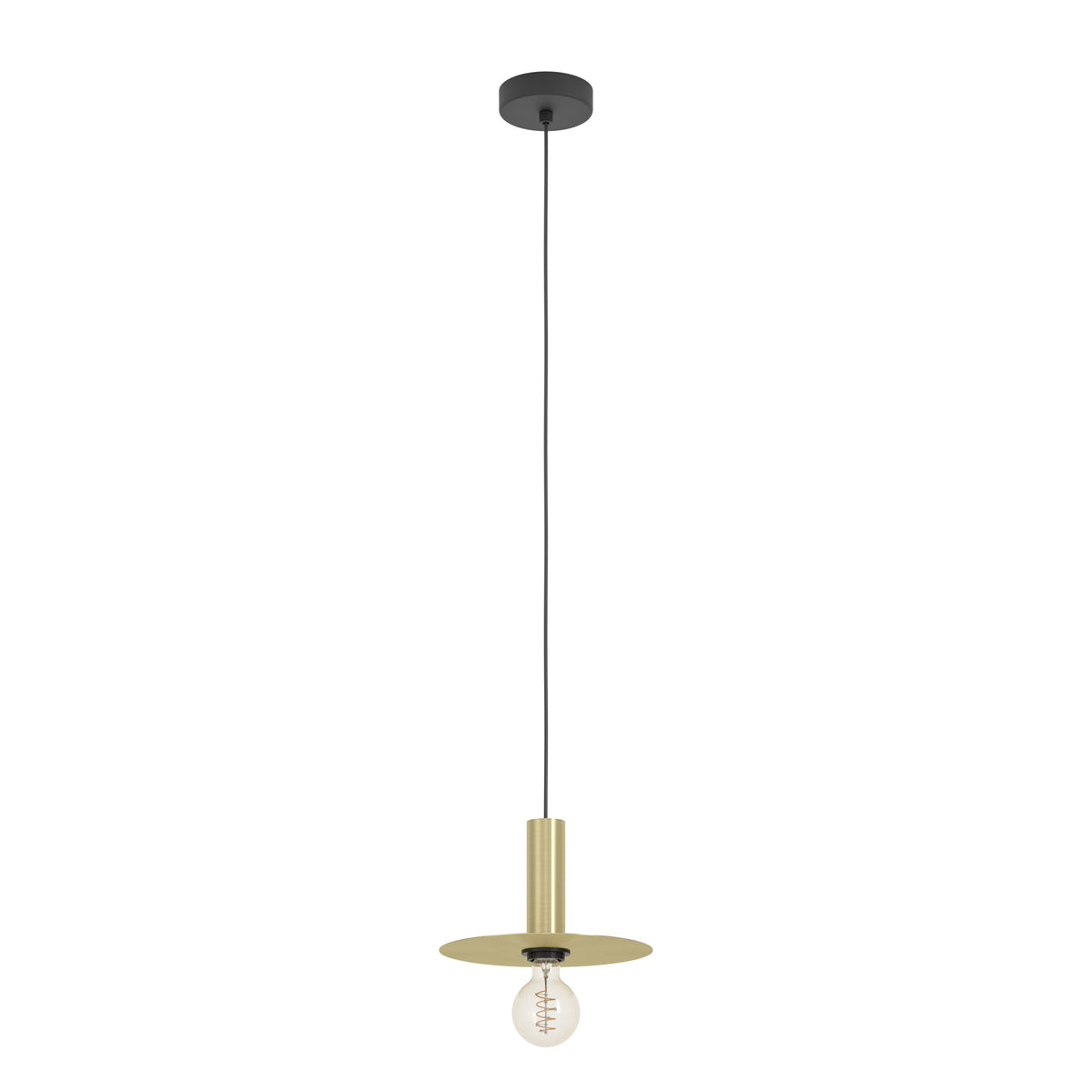 EGLO hanglamp Escandell - e27 - 25 cm - zwart/goud