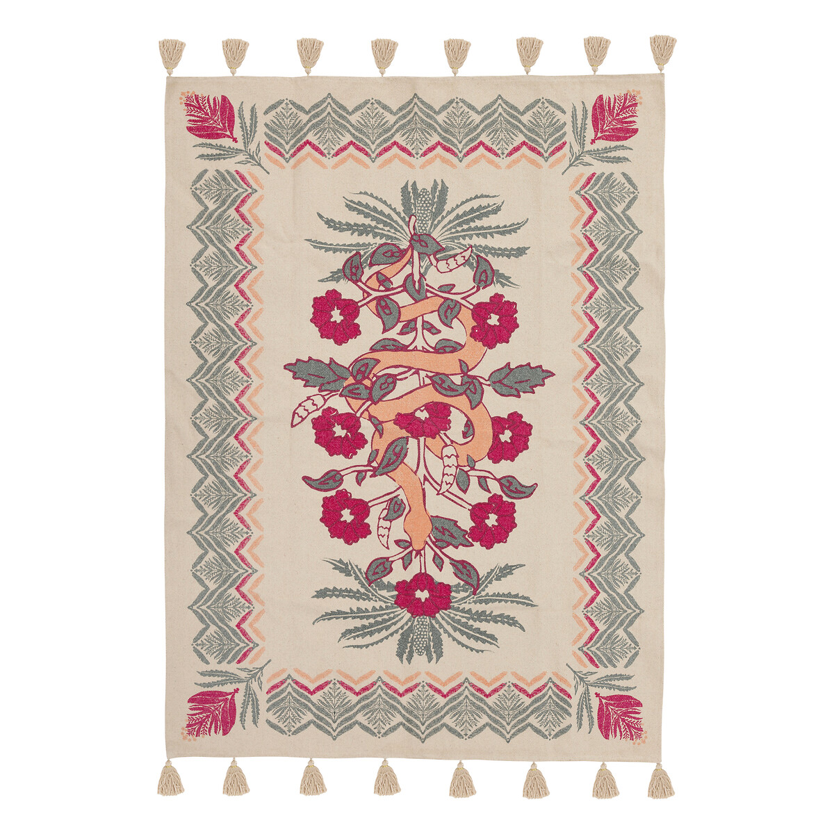 Rug "Wild" Tufted Cotton, Celadon Green, 120x170 cm