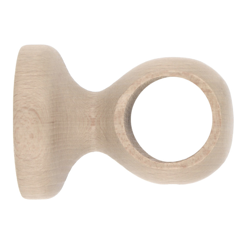 Support de tringle à oeil en bois Loft chêne clair Ø 28 mm x 5 cm MOBOIS